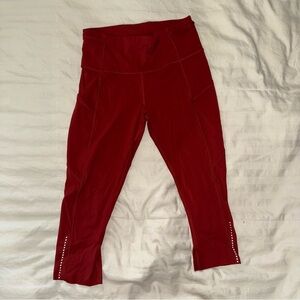 Lululemon Athletica Red Leggings